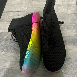 No bull high top rainbow sneakers